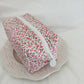 Quilted floral cosmetic makeup bag (various)