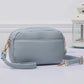 Double zipper crossbody bag (various colors)