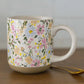Floral stoneware coffee mug (various)