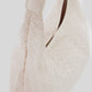 Woven faux leather tote bag