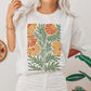 Boho botanical wildflowers vintage art tee