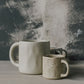 Neutral ceramic mug and espresso cup
