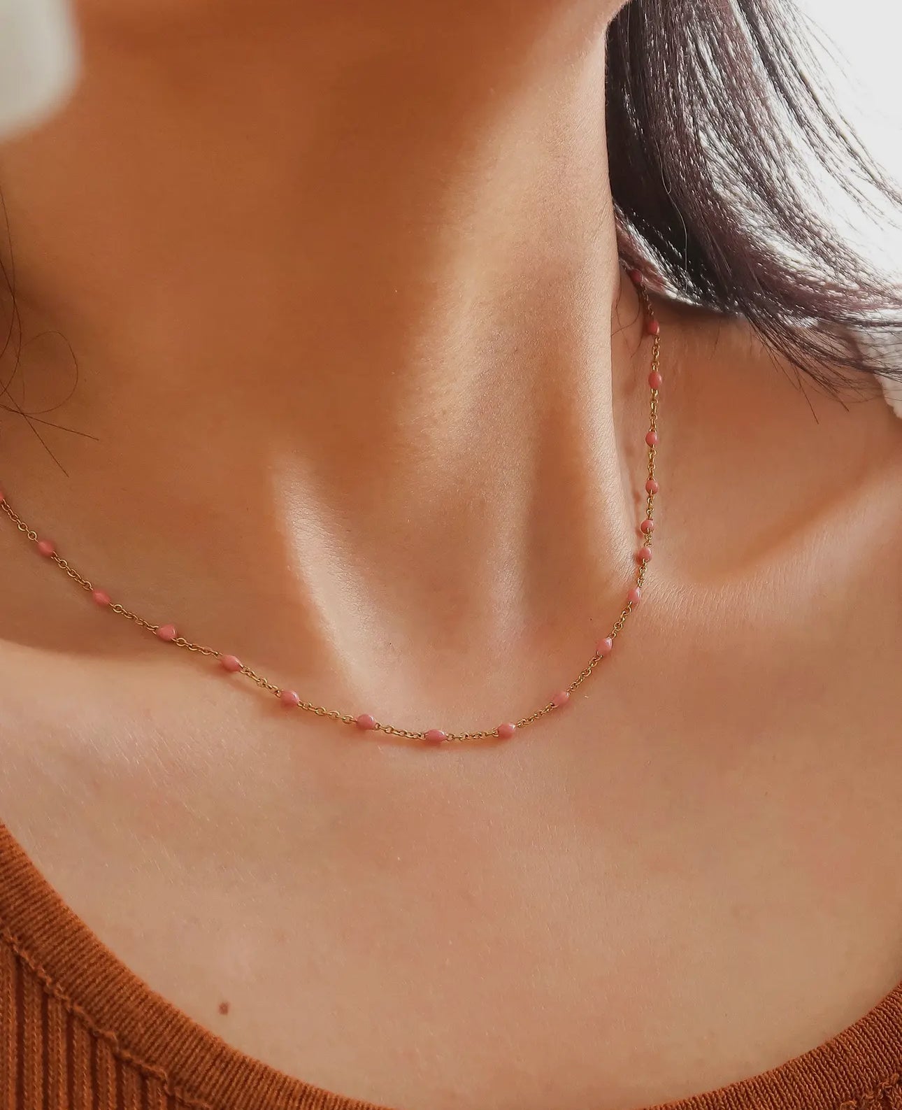 Beaded chain necklace