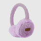 Children's C.C. cable knit fur earmuff