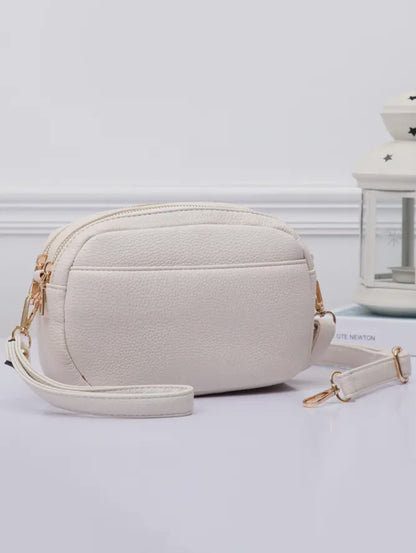 Double zipper crossbody bag (various colors)