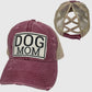 Dog mom ponytail hat (various)
