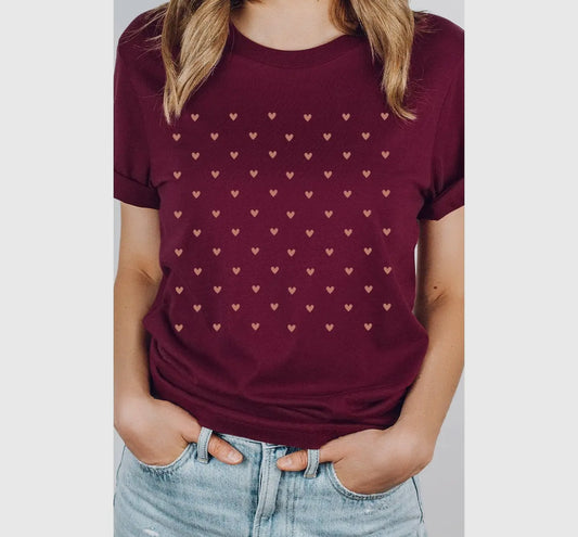 Polkadot heart graphic tee