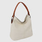 Faux leather slouch tote bag