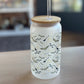 Harry Potter glass with bamboo lid and straw