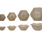 Flower stoneware bowls