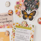 Floral glass magnets