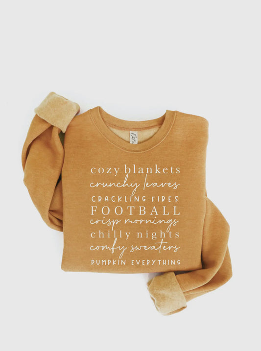 Fall favorites graphic sweatshirt