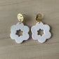 Flower dangle earrings