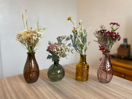 Faux floral decorative vase, handmade